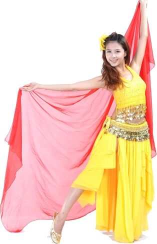 Lady's Belly Dance Scarf Veil 2.5 * 1.2M For Halloween Raves Costume Chiffon in Saudi Arabia