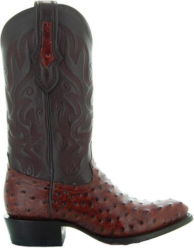 أحذية رعاة البقر Soto Boots للرجال بطباعة النعامة، أحذية رعاة البقر الرجالية بطباعة غريبة، أحذية غربية للرجال H7002 in Kuwait