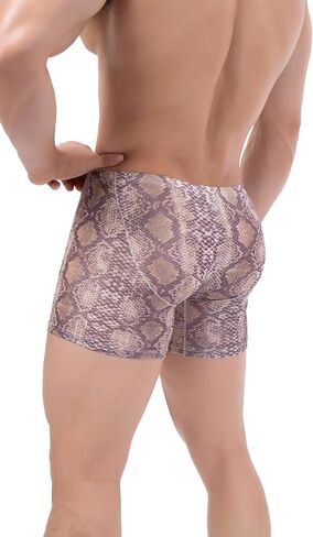 iKingsky Men's Snake Skin Pattern Long Leg Boxer Sexy Pouch Trunks Breathable Bulge Short Under Panties for Men in Saudi Arabia