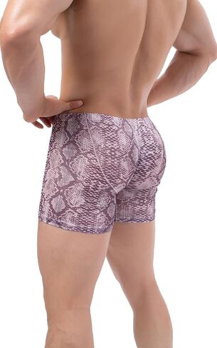 iKingsky Men's Snake Skin Pattern Long Leg Boxer Sexy Pouch Trunks Breathable Bulge Short Under Panties for Men in Saudi Arabia