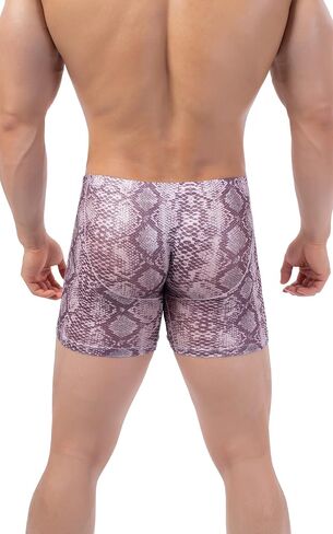 iKingsky Men's Snake Skin Pattern Long Leg Boxer Sexy Pouch Trunks Breathable Bulge Short Under Panties for Men in Saudi Arabia