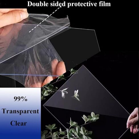 أوراق Plexiglass 12x12 (4 عبوات) - ألواح الحيوانات الأليفة للحرف اليدوية DIY ، والإطارات ، والعلامات ، والنوافذ ، وقمم الطاولة ، والرسم. ورقة زجاجية أكريليك متينة ، مثالية لحماة خدش الباب وحواجز الحيوانات الأليفة in Kuwait