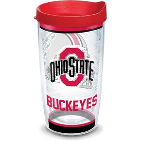 Tervis مصنوع في الولايات المتحدة الأمريكية مزدوجة المسافرين في ولاية أوهايو بوكس ​​بوكس ​​كوب البهلوان المعزول يحافظ على المشروبات الباردة والساخنة ، 16 أوقية ، التقاليد