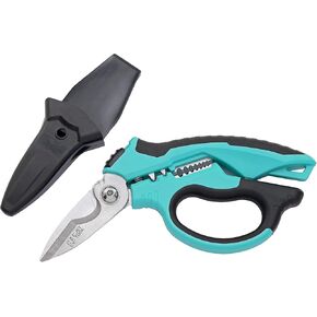 8" Stainless Angle Type Electrician Scissors Heavy Duty Professional for Aluminium Copper Soft Cable