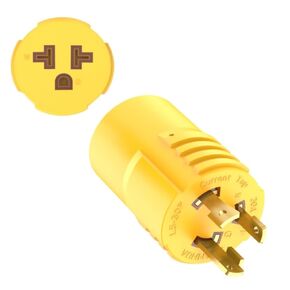 30-Amp to 20-Amp RV Generator-Adapter Shore-Power 30Amp to 15 Amp Marine Adapter NEMA L5-30P to 5-15/20R,L5-30P to 6-15/20R,125V 30A-Generator Male Plug to 15A/20A T Blade Female Boat Power Adapter