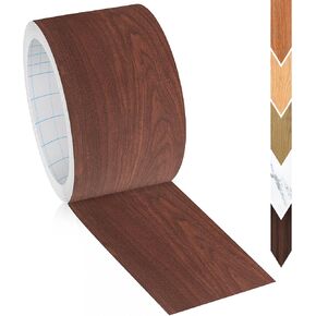 GSCIT Club Cherry Wallpaper, 2.4 inch X 15ft Self Adhesive Wood Grain Repair Tape Cherry Repair Patch for Tables, Chairs, Baseboards, Doors, Windows, Floors, Handicraft DIY.