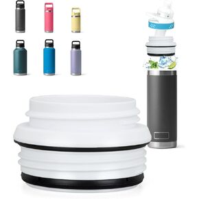 YOUSHARES Water Bottle Cap Adapter, Bottle Adapter Compatible with Yeti, BAP Free Plastic, Compatible for Yeti Rambler Bottles 12, 18, 26, 36, 46, 64 Oz, Rambler Bottle Accessory