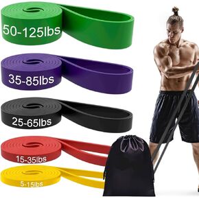 Heavy Duty Resistance Bands Set – 5 Resistance Levels for Men & Women, Natural Latex, Perfect for Home Workouts, Stretching, Muscle Toning, and Strength Training