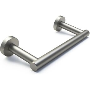Toilet Paper Holder Brushed Nickel Metal Bathroom Flexible Pivoting Large Tissue Roll Handle on Wall Mounted, SUS 304 Stainless Steel Adjustable Toilet TP Mega Roll Holder Modern
