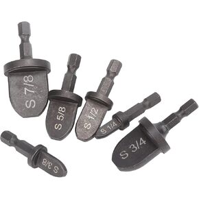 Garosa 6Pcs Air Conditioner Copper Tube Expander for Drill Hex Handle Copper Pipe Swage Tool Set Manual Copper Pipe Flaring Tool with 7/8'' 3/8'' 1/2'' 5/8'' 3/4'' Bits Bearing Steel