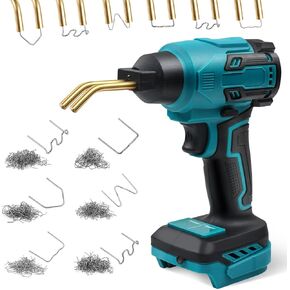 Cordless Plastic Welder Kit with 600Pcs Stapling Nails, 120W Plastic Welding Gun for Makita Battery, Crack Welding Machine, Portable Car Bumper Repair Kit (Battery Not Included)