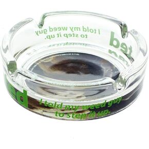 Ted I Told My Weed Guy to Step It Up Clear Glass Ashtray