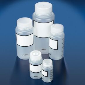 Globe Scientific BWP1000PGRAD Graduated Wide Mouth PP Bottle, 1000mL Capacity, PP Cap, Pack of 5