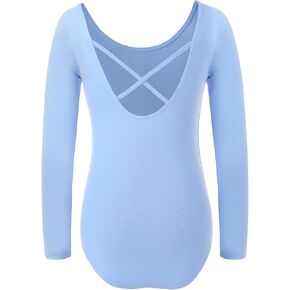 EASTBUDDY Long Sleeve Leotards for Girls Toddler Ballet Leotard Kids Gymnastics Dance Bodysuit 3-12 Years
