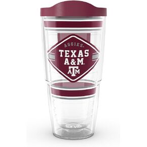 Tervis Texas A&M Aggies - أول سلسلة مصنوعة في الولايات المتحدة الأمريكية كوب سفر معزول مع عزل معزول.