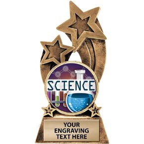 Crown Awards Science Trophy, 5.5" Glory Resin Science Fair Trophies for Kids with Free Custom Engraving Prime