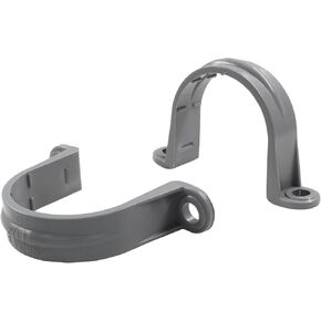 12 Pcs Grey 1 1/2 Inch PVC Pipe Straps Conduit Clamps Pipe Clamps, 2 Holes PVC Pipe Mounting Bracket for PVC Pipe Conduit and Cables