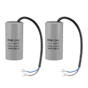 uxcell 400uf Motor Star Capacitor 400mfd AC 450V for HSingle-Phase 50/60 Hz AC Motor and Fan 2Pcs