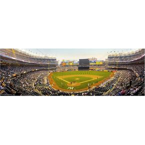 Artsy Canvas | Yankee Stadium at Dusk Poster | 36" x 12" | Matte Finish | Print Wall Art