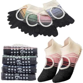 Yoga Pilates Socks with Grips for Women Pilates Non Slip Socks Grip Socks for Women Crew Socks