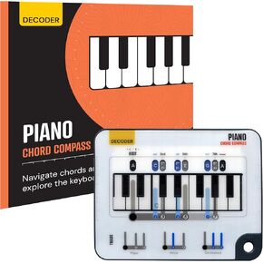 Decoder Piano Chord Compass & Book, Learning Tool for Exploring Chords and Keyboard Piano with Piano Chord Book 78 Pages of Learning