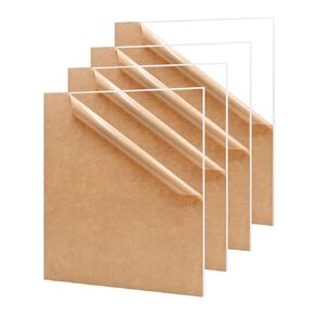 KINLINK 16x20 Acrylic Sheets, 1/8inch (3mm) Clear Plexiglass Sheets, Transparent Plasitc Board with Protective Paper for DIY Project, Craft, Picture Frames, Sign, Weding invitaton, 4 Pack
