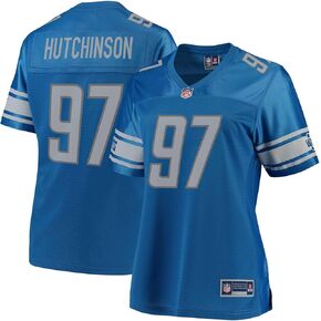 NFL PRO LINE Women's Aidan Hutchinson Blue Detroit Lions Player Jersey