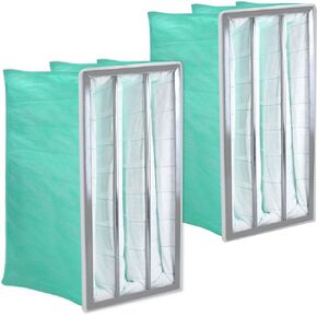 2 PCS MERV 14 Synthetic Pocket Air Filter Replacement for JET AFS-1000B,JET AFS-1000C, JDS Air-Tech 750-ER, JDS Air-Tech HP, JDS Air-Tech 350, Powermatic PM1200, 24"x12"x12"（708733）