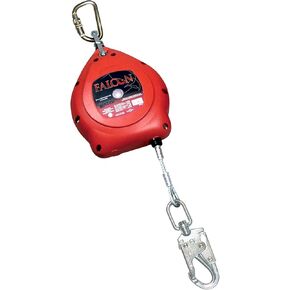 Honeywell Home Miller Falcon 30-Foot Self-Retracting Galvanized Wire Lifeline with Swivel/Carabiner & Swivel/Snap Hook (MP30G-Z7/30FT), Red
