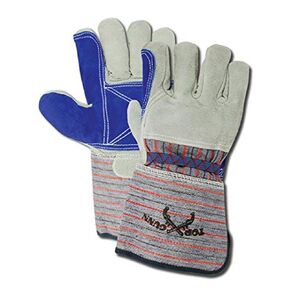 MAGID TG628EDP Top Gunn Split Leather Back Gloves, Standard, Grey (12 Pair)