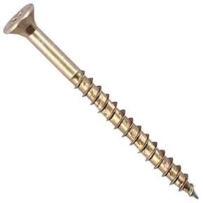 #9 x 3-1/8" Wood Screws 70PCS Coarse Thread Deck Screws Star Flat Head Rust Resistant Coated Yellow Zinc Bit Included Wood Fasteners Self Tapping GF-T412-1OPT
