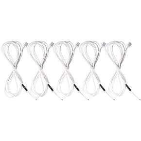 Ideaformer 5PCS ohm NTC 3950 100K Thermistor, 3D Printer NTC Thermistor Temp Sensor for Creality Ender 3/Ender 3 Pro/Ender 3 V2/Ender 5/CR-10/10S 3D Printers, XH2.54-2P Connector (1.5m/59.05 inch)