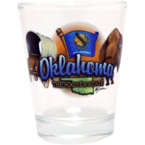 Oklahoma The Sooner State Elements Shot Glass
