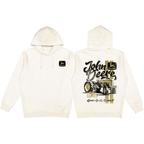 John Deere Mens 2 Stripes Tractor Hooded Sweatshirt Hoodie