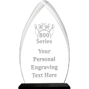 جائزة Bowling 800 Series Acrylic ، 6.75 "H Personalized Bowling Award مع Prime Prime