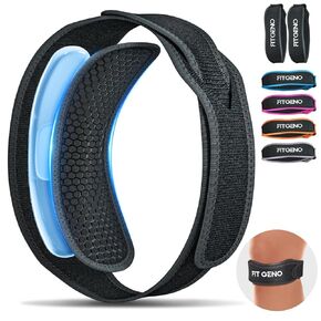 Fit Geno Knee Strap Patella Tendon Support: Patellar Stabilizing & Pain Relief for Man and Women - Knee brace for Runner's & Jumper's, Tendonitis, Running, Volleyball, Basketball (2-Pack)