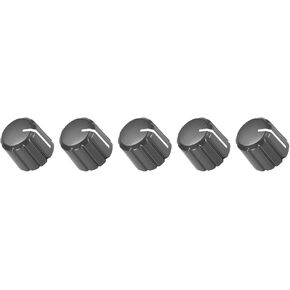 Potentiometer Control Knob Insert Shaft D Switch Knobs, [for Audio Device] - 6mm/Black / 5Pcs