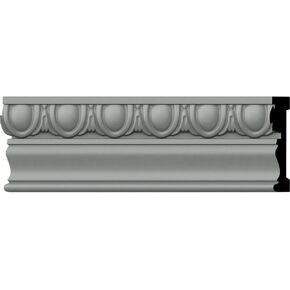Ekena Millwork 3 1/4"H x 3/4"P x 94 1/2"L, (1 5/8" Repeat), Egg & Dart Chair Rail