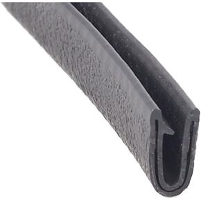 AP Products 018-3006 Ribbed Clip-On Trim Seal with PSA (White Tape) - Black