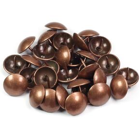 30mm Red Copper Antique Upholstery Nails, Round Large-Headed Nail, Furniture Tacks for Furniture Cork Board Wooden Furniture Decorative DIY Projects 20Pcs (Red Copper, 1-3/16")