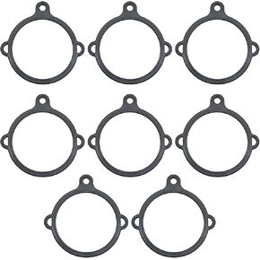 8PCS Paracord Water Bottle Loop Strap 3 Hole Plastic Ring Cup Accessory Safety Water Bottle Loop Sports Insulated Mug Plastic Carrying Ring 2.3 inch for Water Bottle Carrier Stand Handle Black