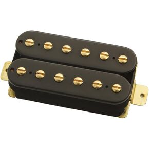 ARTEC HBBA-TBG Humbucker Gold Adjustable Pole-Piece Bridge Pickup (Alnico5 Bar), Black