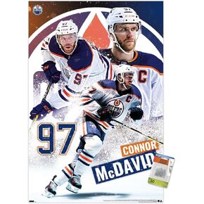 Trends International NHL Edmonton Oilers - Connor McDavid 22 Wall Poster with Push Pins