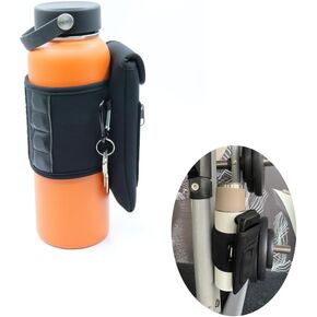 SACSTAR Magnetic Water Bottle Sleeve Bag for Gym with Large Pocket Phone Holder - Attachable to Gym Equipment Sports Essentials Accessories
