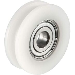 uxcell 4pcs 1.8mm Deep Metal V Groove Guide Bearing Pulley Rail Ball Wheel 5x24x7mm