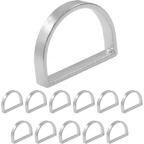 Matte Silver Napkin Rings Set of 12, 35mm Semicircle Metal Napkin Rings Holders, Decorative - Easter Napkin Rings, Elegant - Modern Napkin Rings for Wedding, Dinner Table, Party