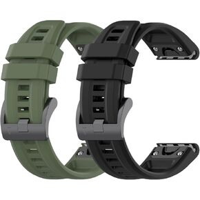 Watch Bands Intended for Garmin Quatix 7 Pro Replacement Bands, Silicone Adjustable Wrist Strap Bands Compatible for Garmin Quatix 7 Pro Smartwatch Accessories