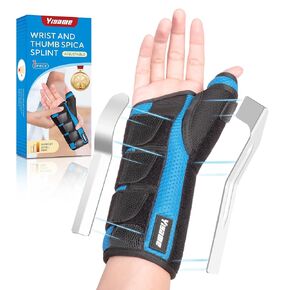 Thumb Spica Splint, De Quervain's Tenosynovitis Brace, Carpal Tunnel Wrist Brace with Thumb Support, Wrist and Thumb Brace for Trigger Thumb, Arthritis, Wrist Fractures, Injuries, Left-L