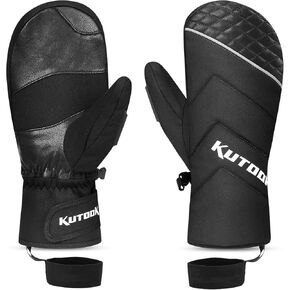 KUTOOK Down Snow Gloves Ski Mittens Waterproof Windproof Thermal for Snowboarding Snowmobile Ski Men and Women