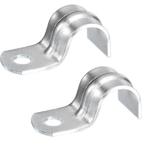 20 Pcs 12mm/0.47" EMT Pipe Straps, Zinc Plated Steel Pipe Strap Clamps with 1-Hole for EMT Conduit or Pipe Fixing